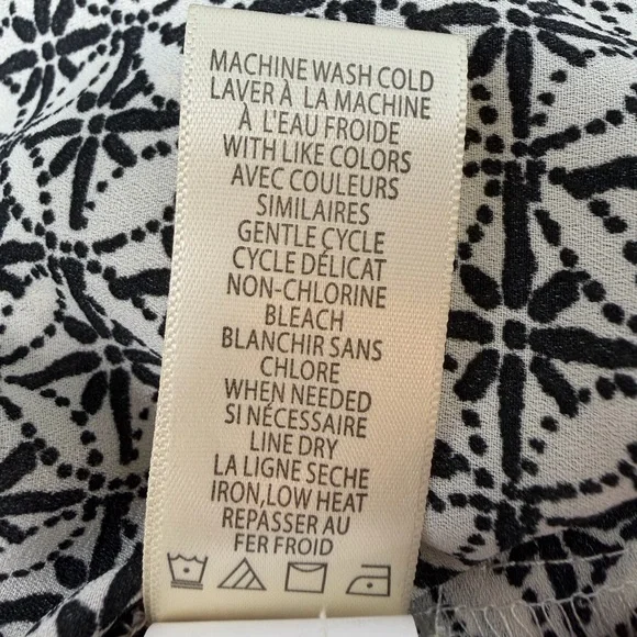 Max Studio NWT Crepe Tiered Maxi Dress Black Ivory Size M - Picture 10 of 12